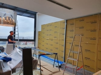 Zvučna izolacija zida u privatnom stanu, Zagreb